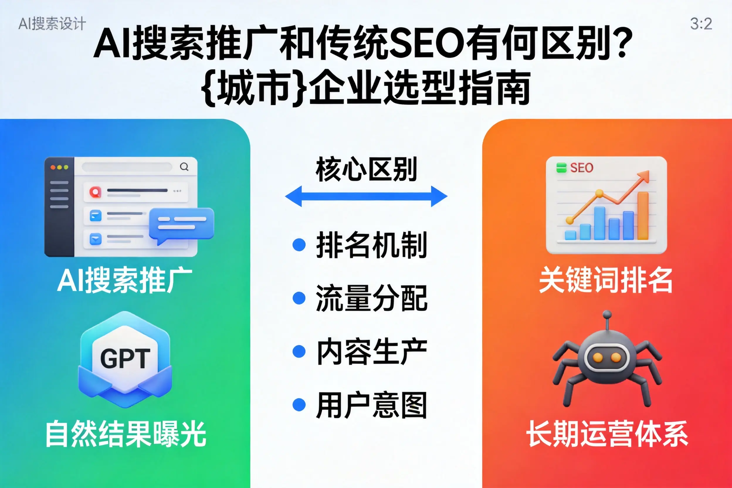 AI搜索推广和传统SEO有何区别？龙岩企业选型指南