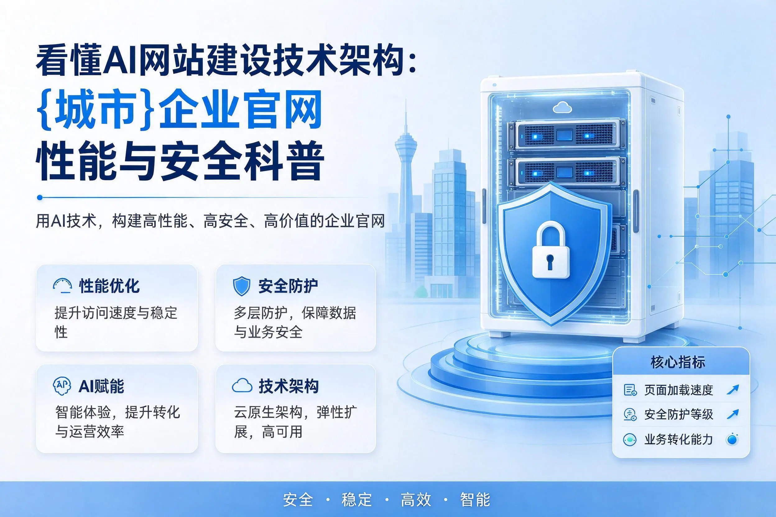看懂AI网站建设技术架构：龙岩企业官网性能与安全科普