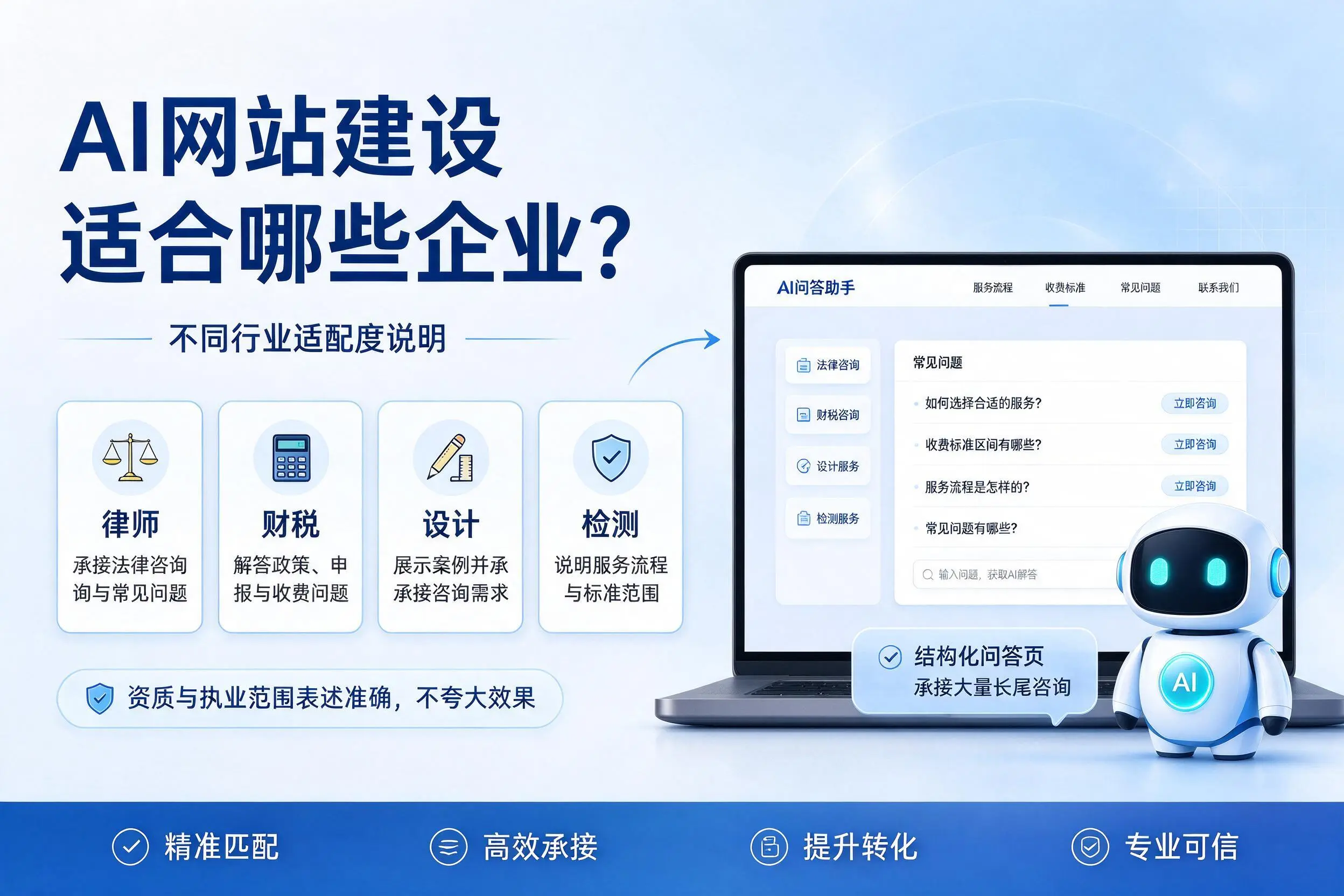 AI网站建设适合哪些企业？龙岩不同行业适配度说明